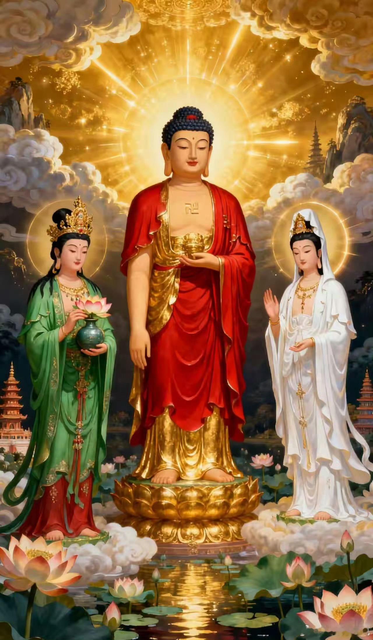 我妈妈说了，遇到西方三圣一定要许愿，真的很灵 ​ ​​​
