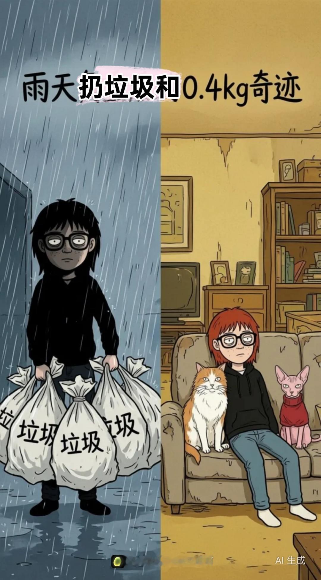 漫画 生活碎片 治愈系 双相情感障碍 雨天