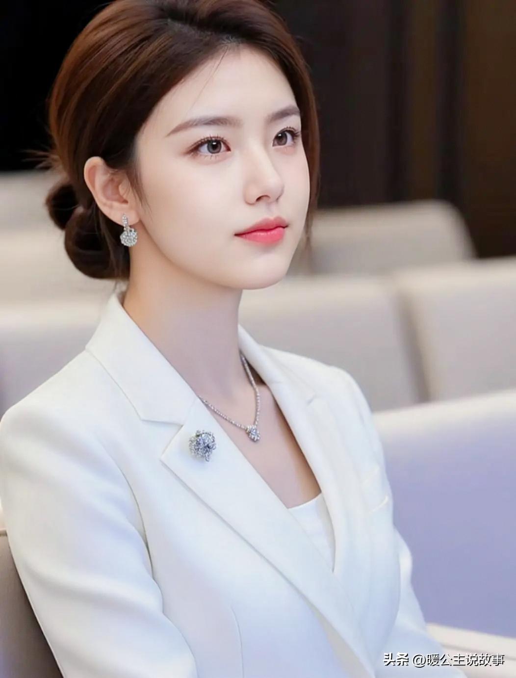 穿白色衬衫的张京，今天戴的首饰也太美了