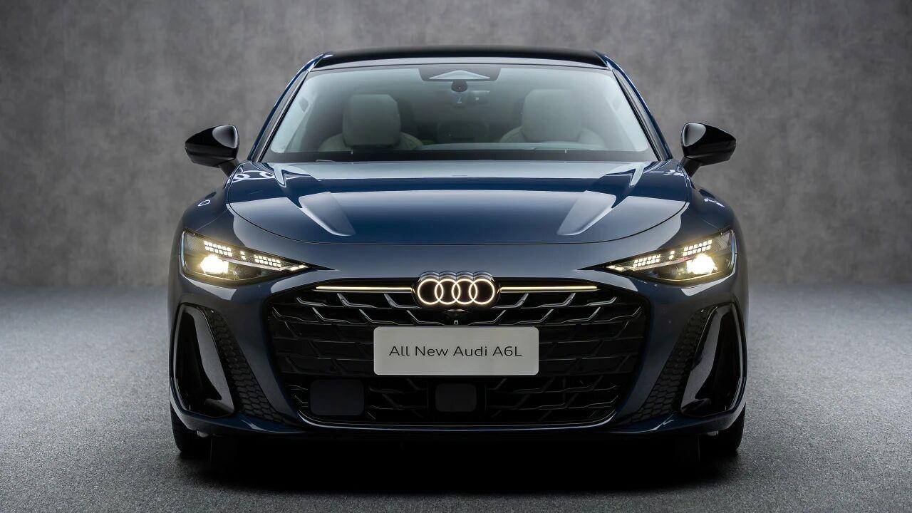 全新款奥迪A6L，科技与豪华的完美结合！车头更有气势了，除了方向盘更丑，其他都可