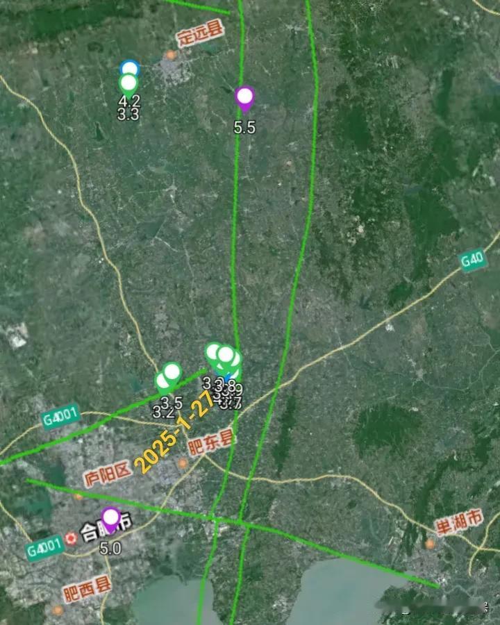 合肥肥东又地震了，2025年第二震，27日早晨安徽合肥市肥东县梁园镇发生3.0级