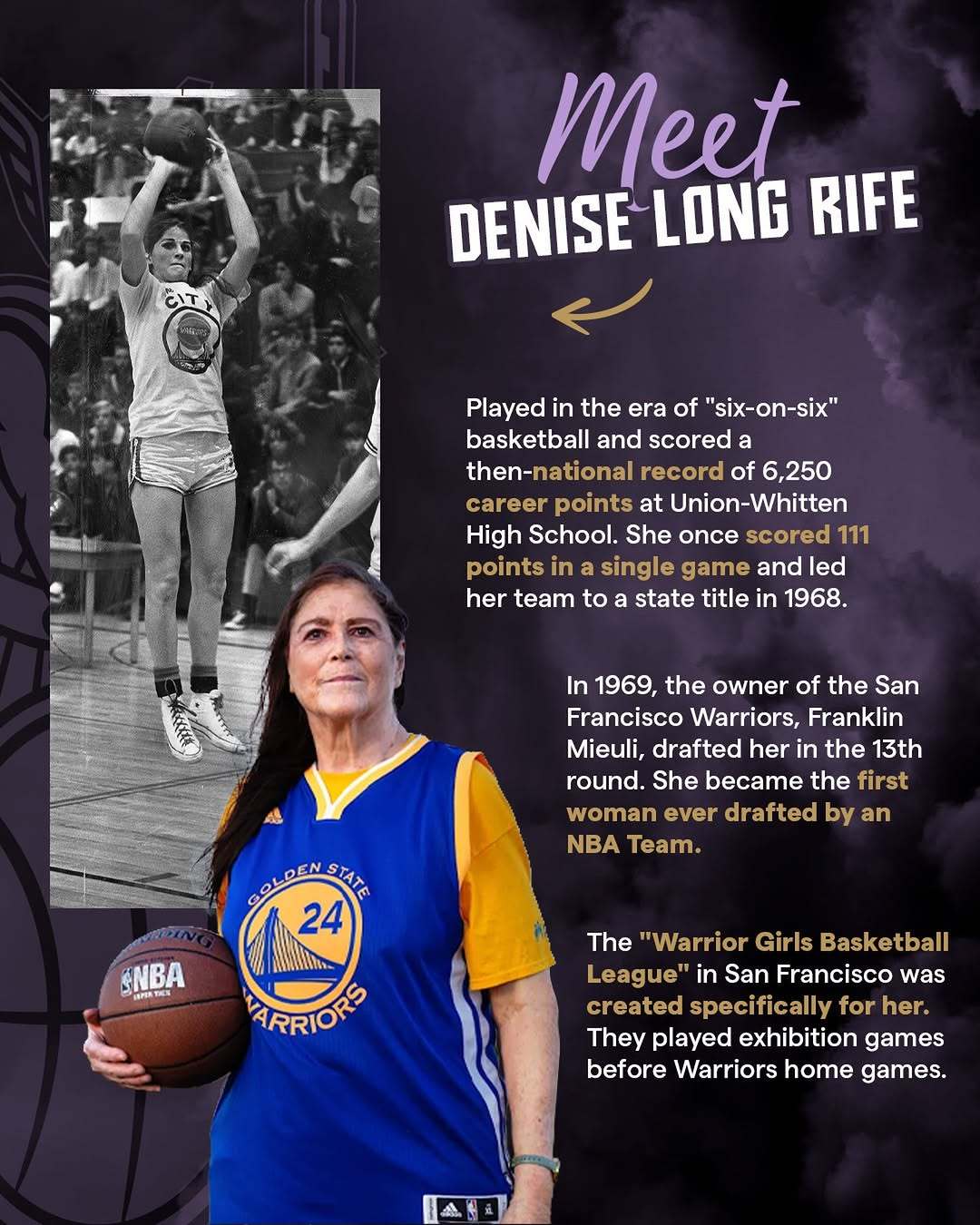 在职业女子篮球尚未拥有正式舞台的年代，丹尼斯·朗·莱夫的故事就此诞生。这位来自艾