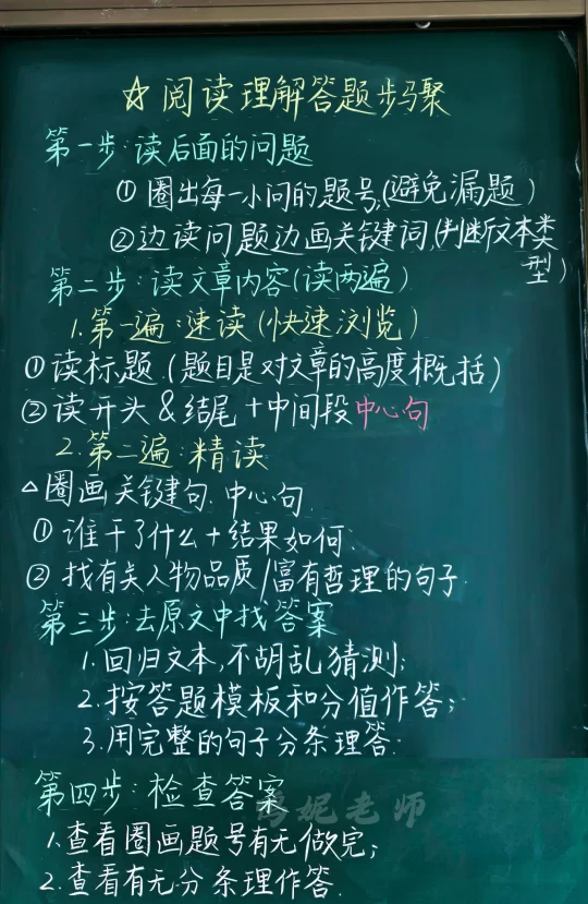 期末复习｜小学阅读理解答题步骤（总结）