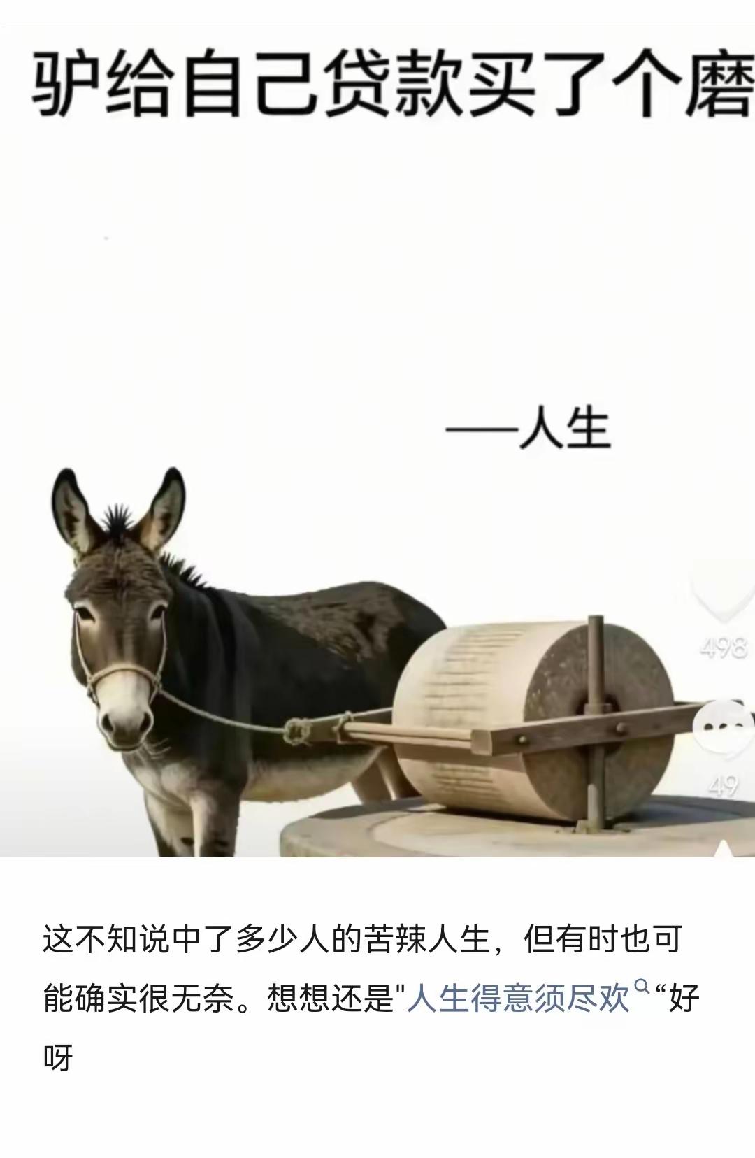 最近网上流传很广的
中年破产七件套：
背着高额房贷，
另一半全职顾家，
砸钱盲目