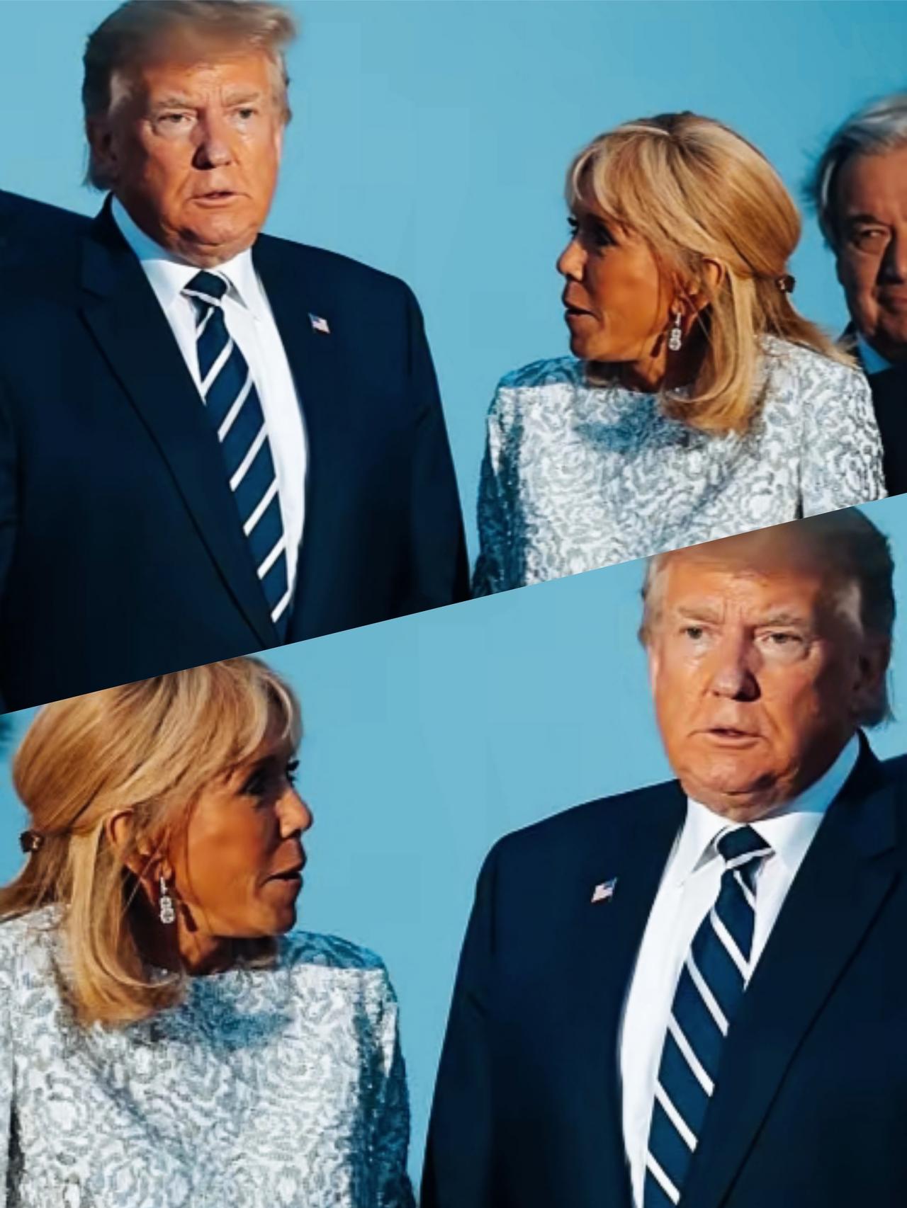 布丽吉特看向特朗普时，特朗普的表情是什么意思呢？
如果当着布丽吉特的面，特朗普还