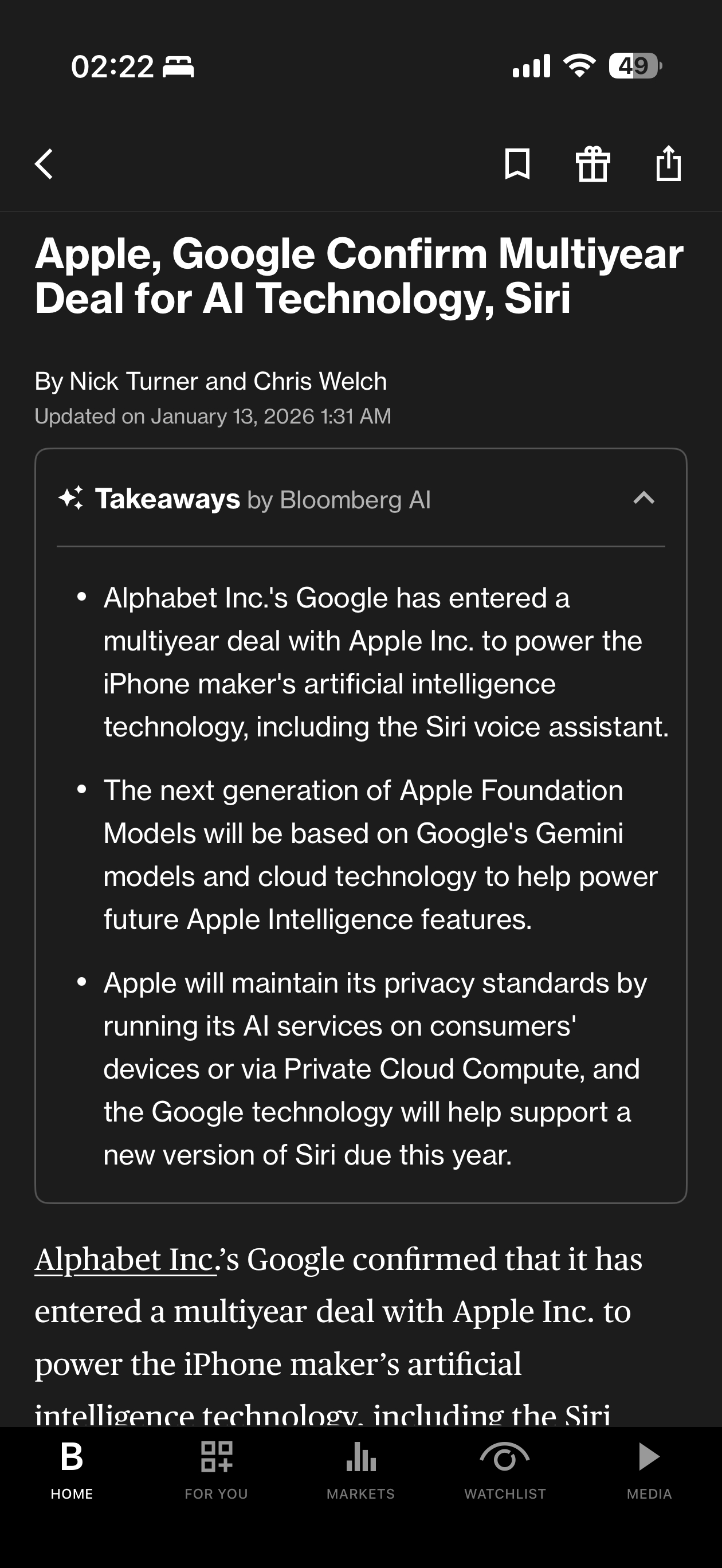 两家联合宣布：Google 将为 Apple 的下一代 Siri 提供核心 AI