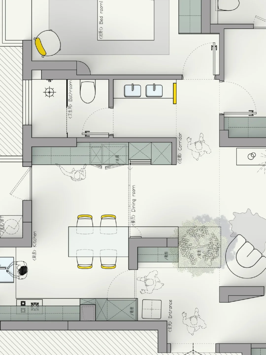 户型改造/打造140 ㎡四居室的趣味动线