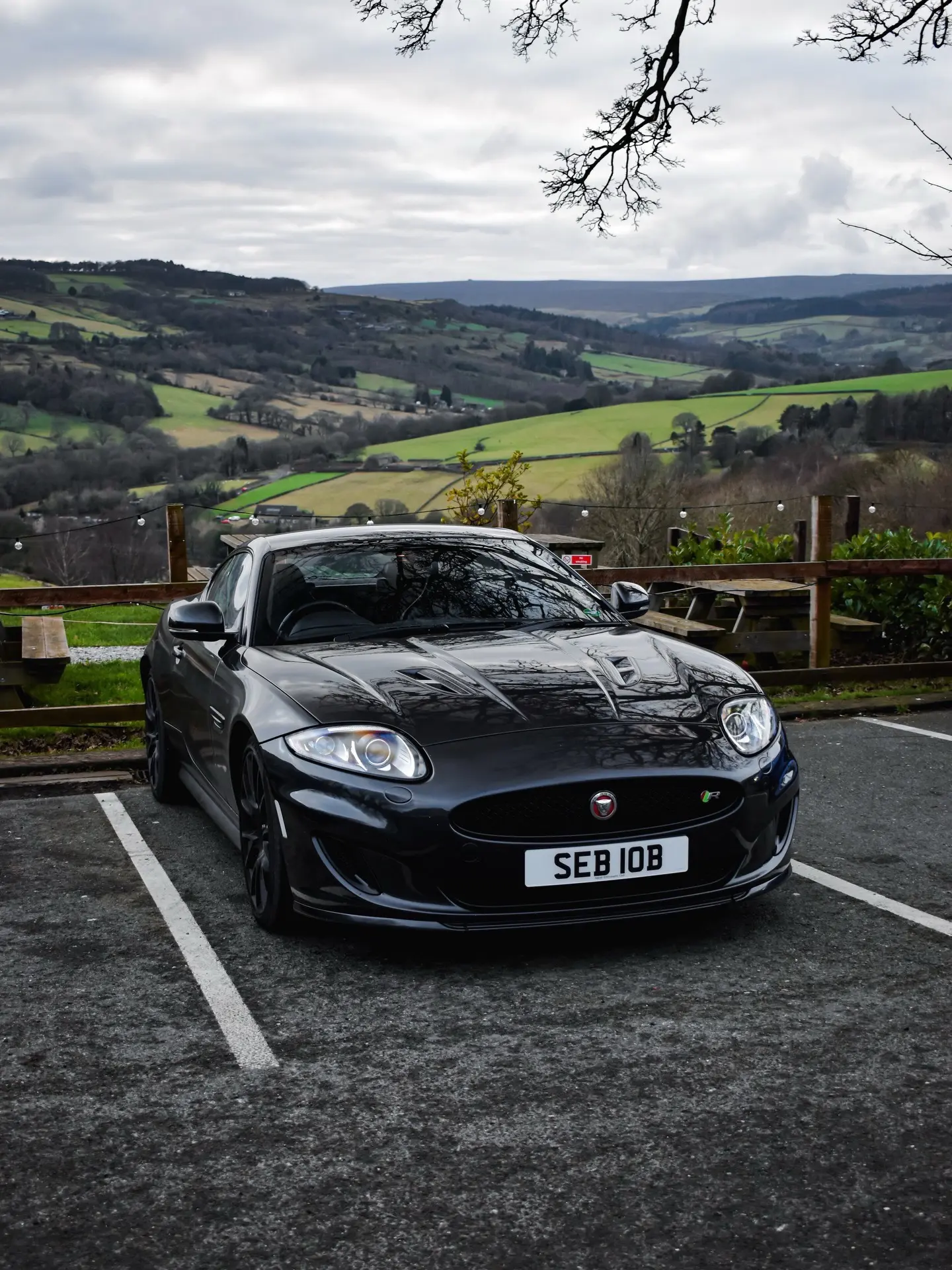 Black Jaguar XKR.