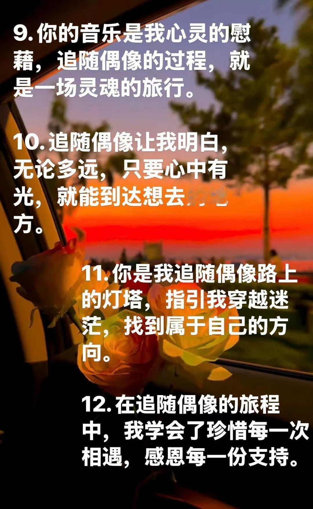 追星不是摘星，而是与星共闪耀。追随偶像不仅是追随你的光芒，更是追随自己内心的声音