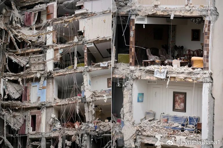 (UTC12：40)照片：美以袭击德黑兰后的余波 