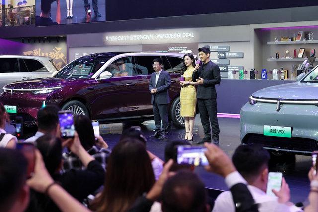 4月24日主题为“领时代 智未来”北京车展魏牌展台。大气豪华国际范十足。魏牌 V