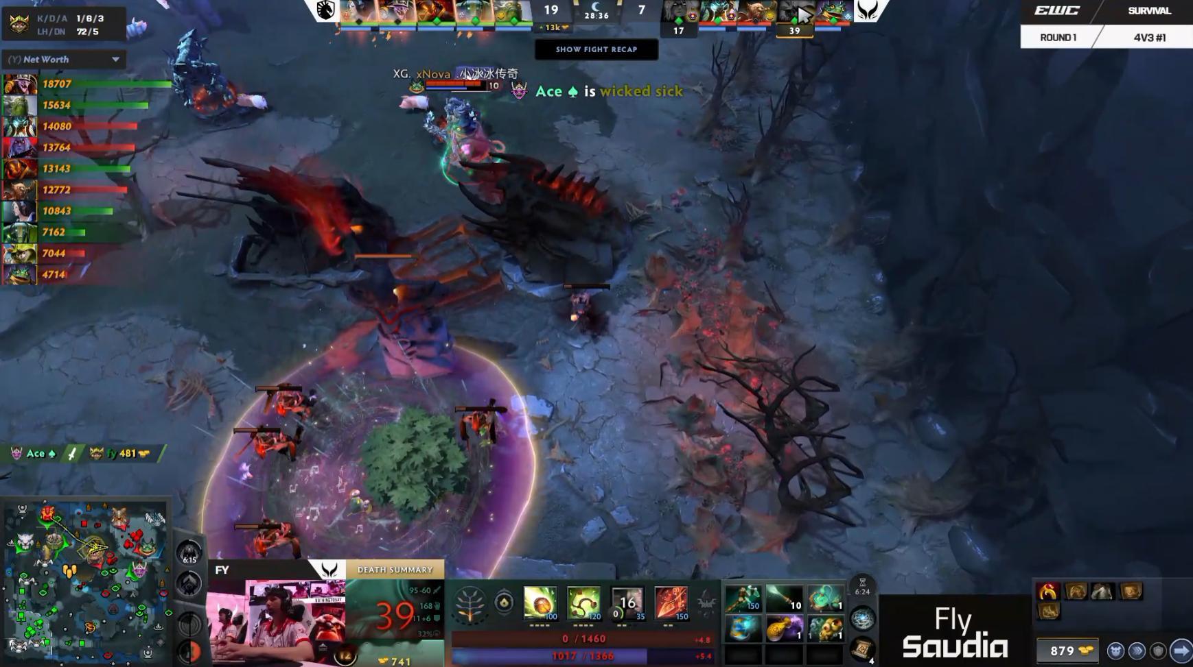 DOTA2 2026年EWC（石油杯）突围赛第一轮液体对阵XG战队BO3决胜局，