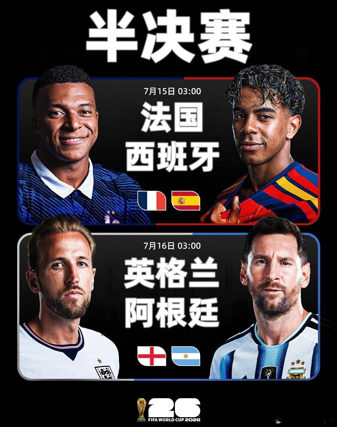 世界杯半决赛来了半决赛来了，猜一下谁会赢🤣法国 VS 西班牙。  7月15日0