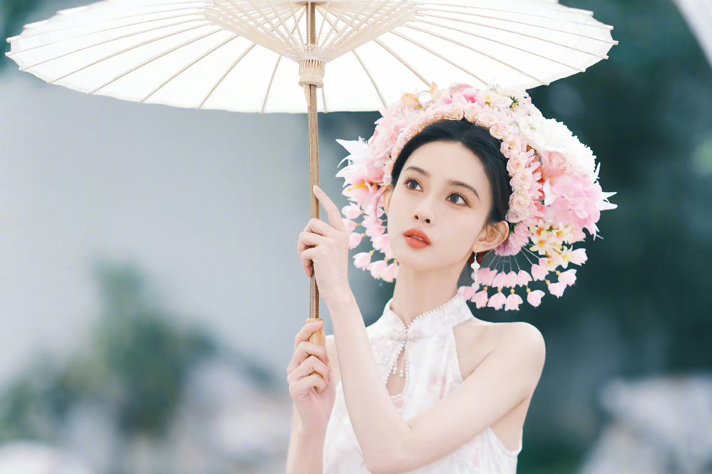 #孟子义中秋营业#孟子义中秋营业啦[举花铃]簪花照真的绝美啊[给你小心心]#孟子
