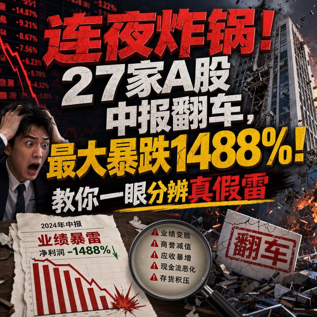 很多人炒股只盯一个数字：净利润跌了就割肉，涨了就追高。
但昨晚A股70家公司集中