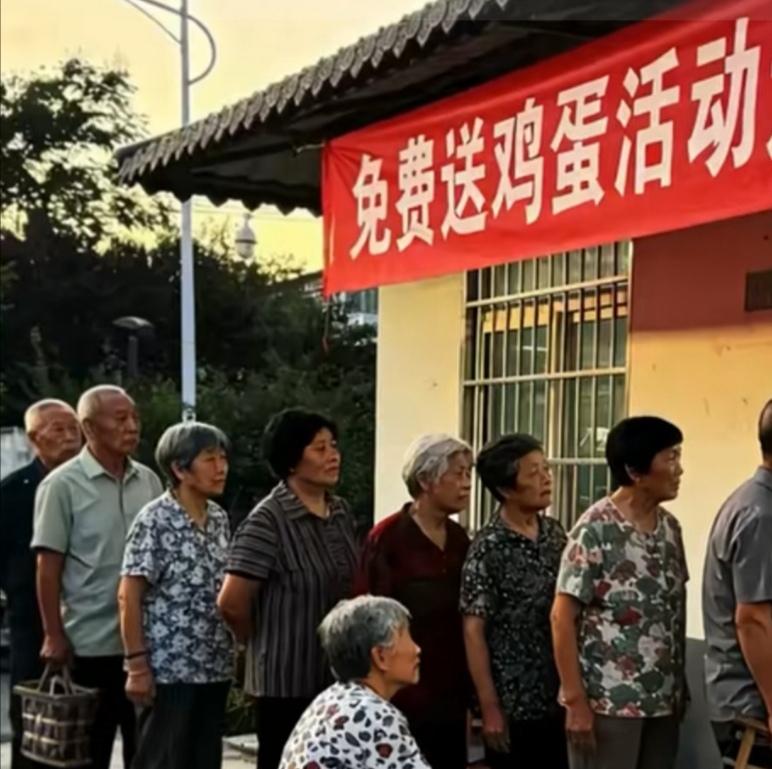 隔壁赵大妈排队领免费鸡蛋，想不到竟中个大奖：只要掏2880元，就可以拿走一件原价