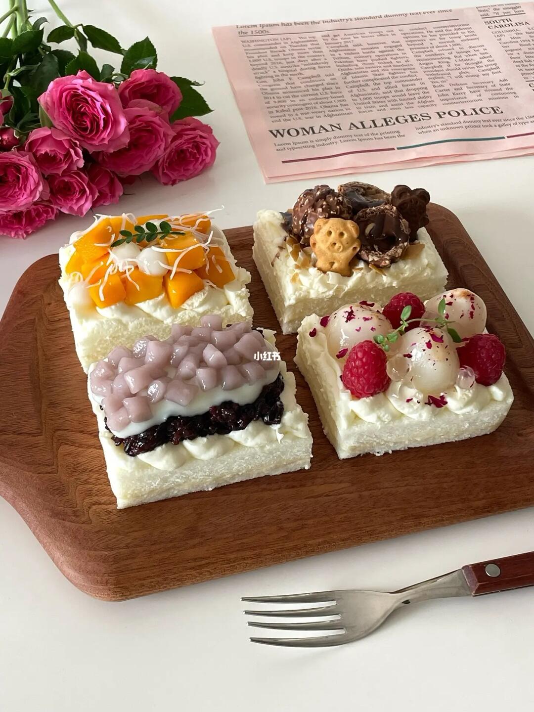 在家DIY甜品🌷北海道慕斯蛋糕的神仙吃法🍰