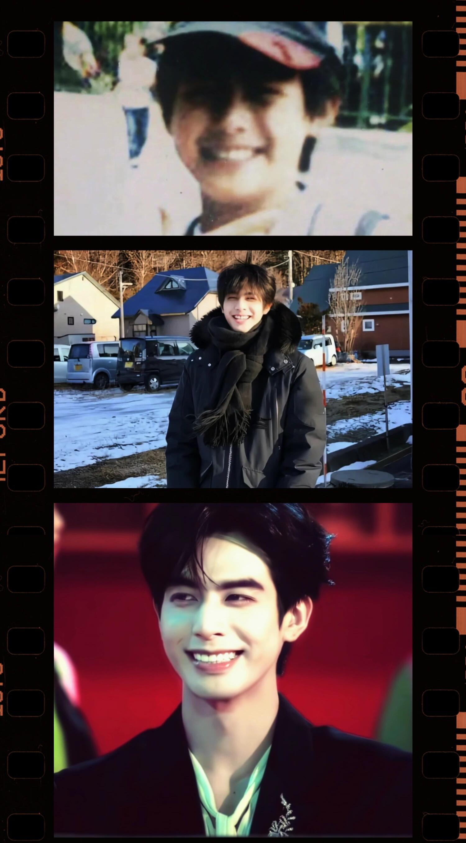 宋威龙等比例笑脸！从小到大都是眉眼弯弯 