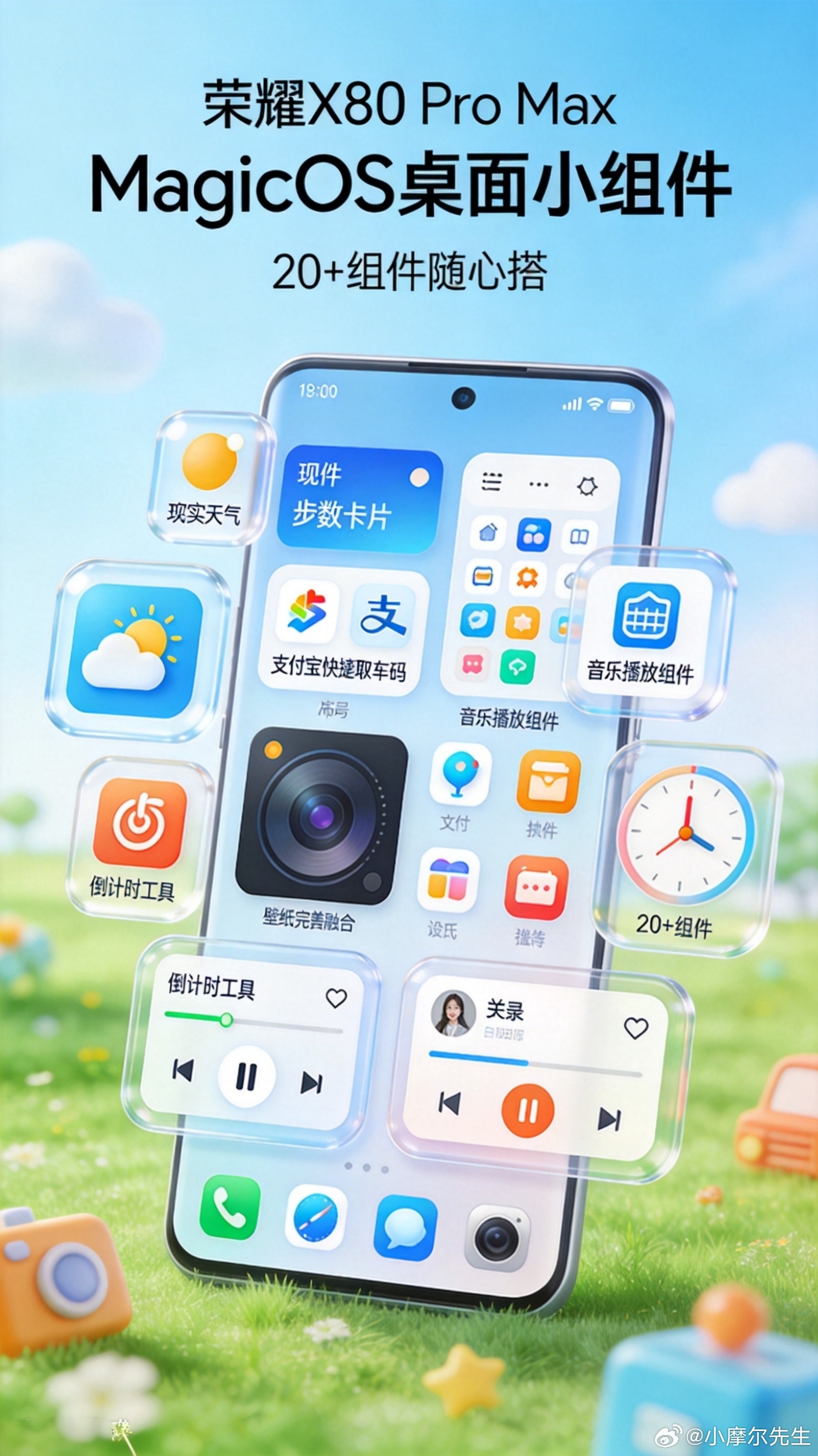 荣耀X80 Pro Max的MagicOS桌面小组件简直是隐藏彩蛋🎨！20+组