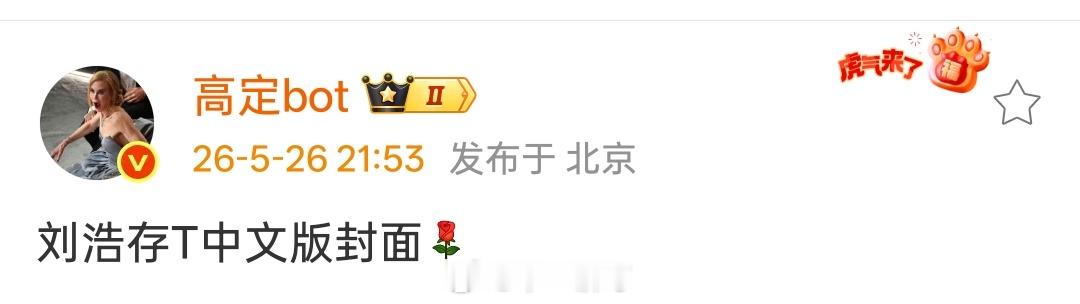 【杂志】刘浩存 T中文版封面 