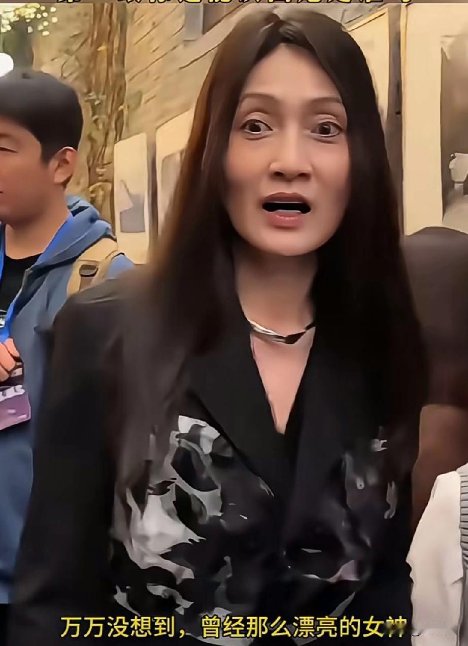 万万没想到，
曾经那么漂亮的女神，
已经老成这个样子了，
白瞎我看了十几年电视