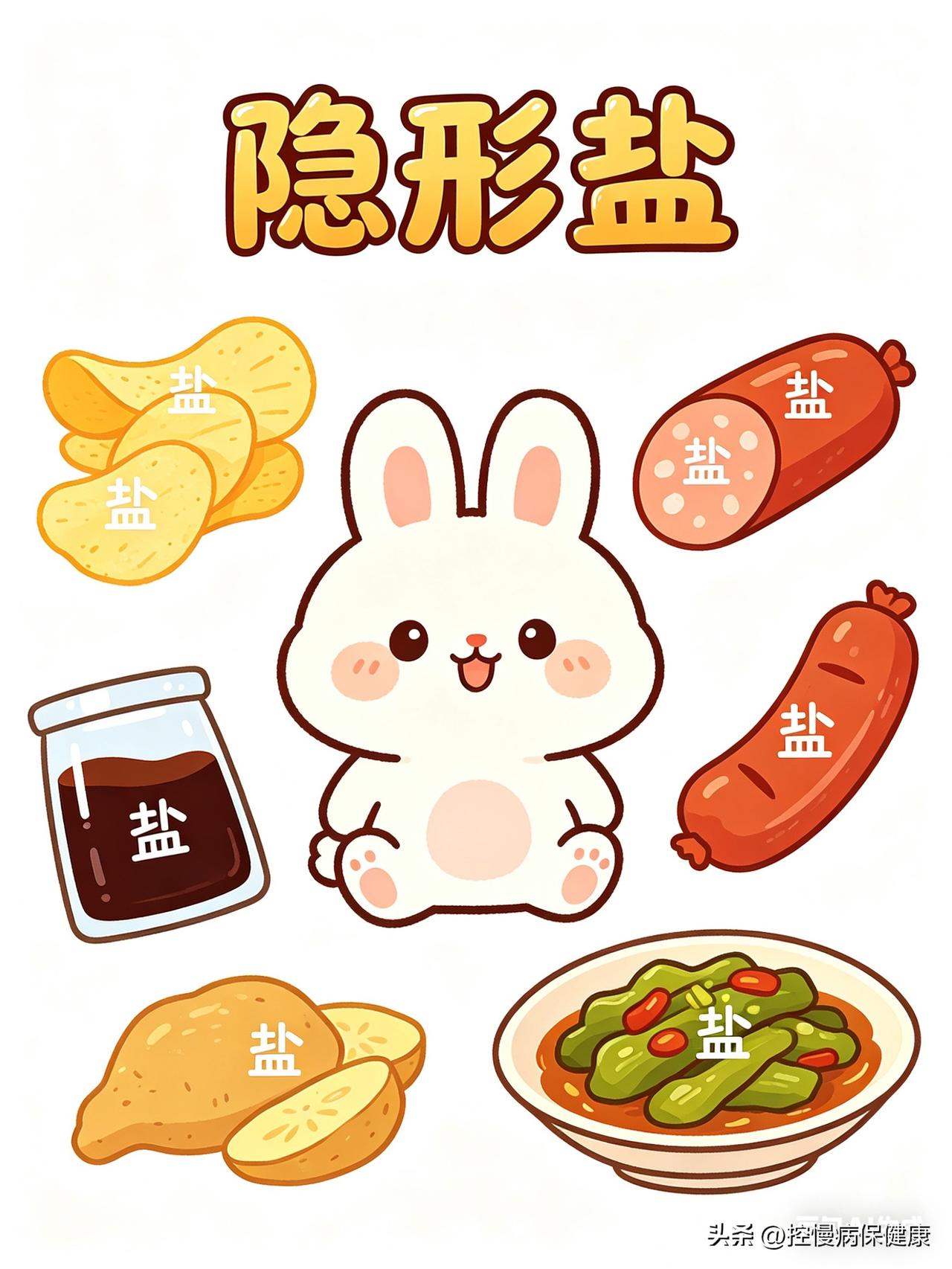 别被“不咸”骗了！这5种食物藏着超多隐形盐

很多人控盐只盯着炒菜的盐勺，却不知