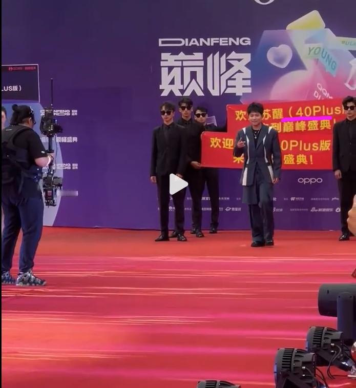 笑不活了，是谁的点子啊？是醒哥自己想的吗？走音乐盛典红毯时，由黑衣人护送两条超大