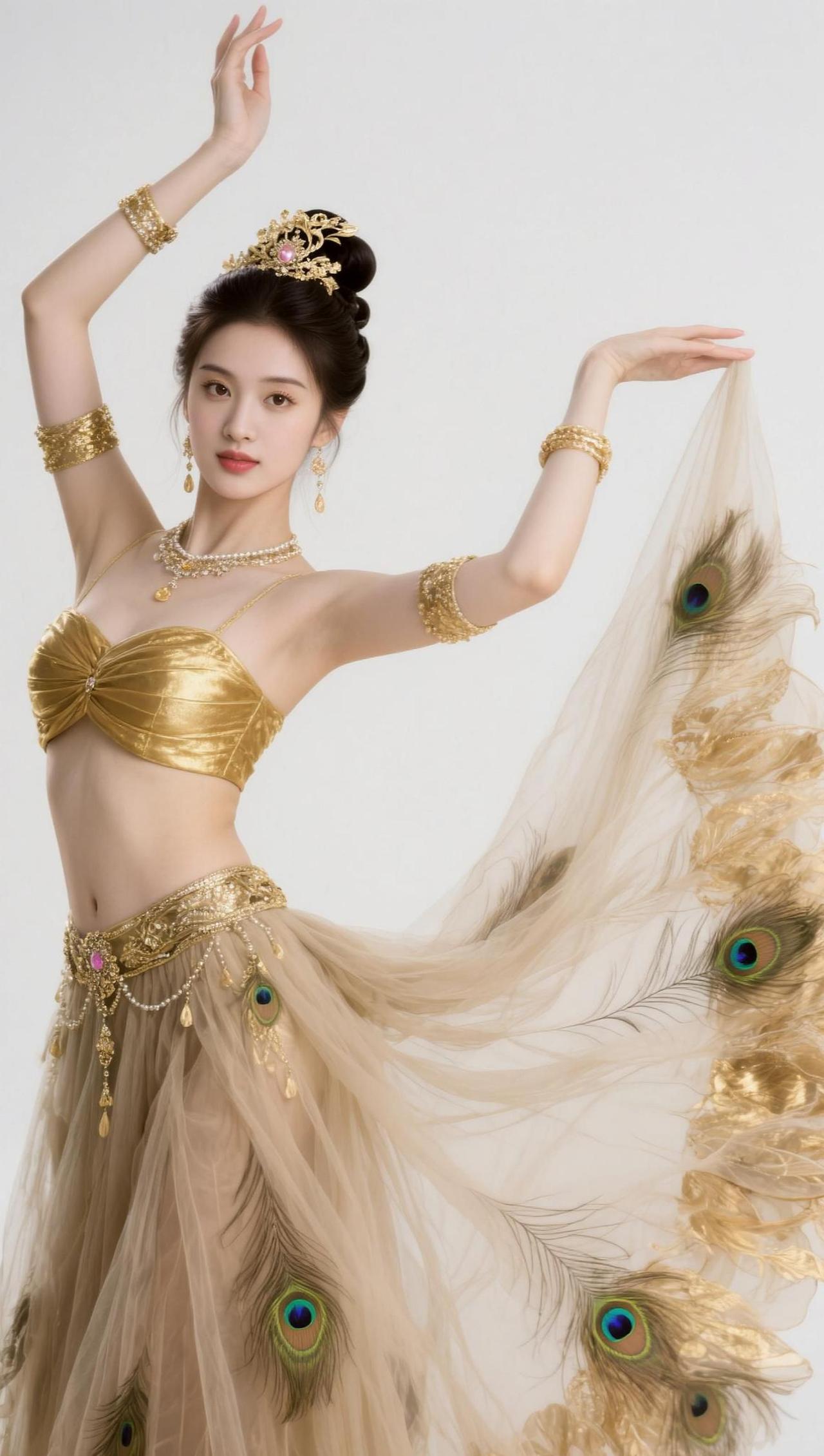 AI金羽孔雀写真 抖音ai创作