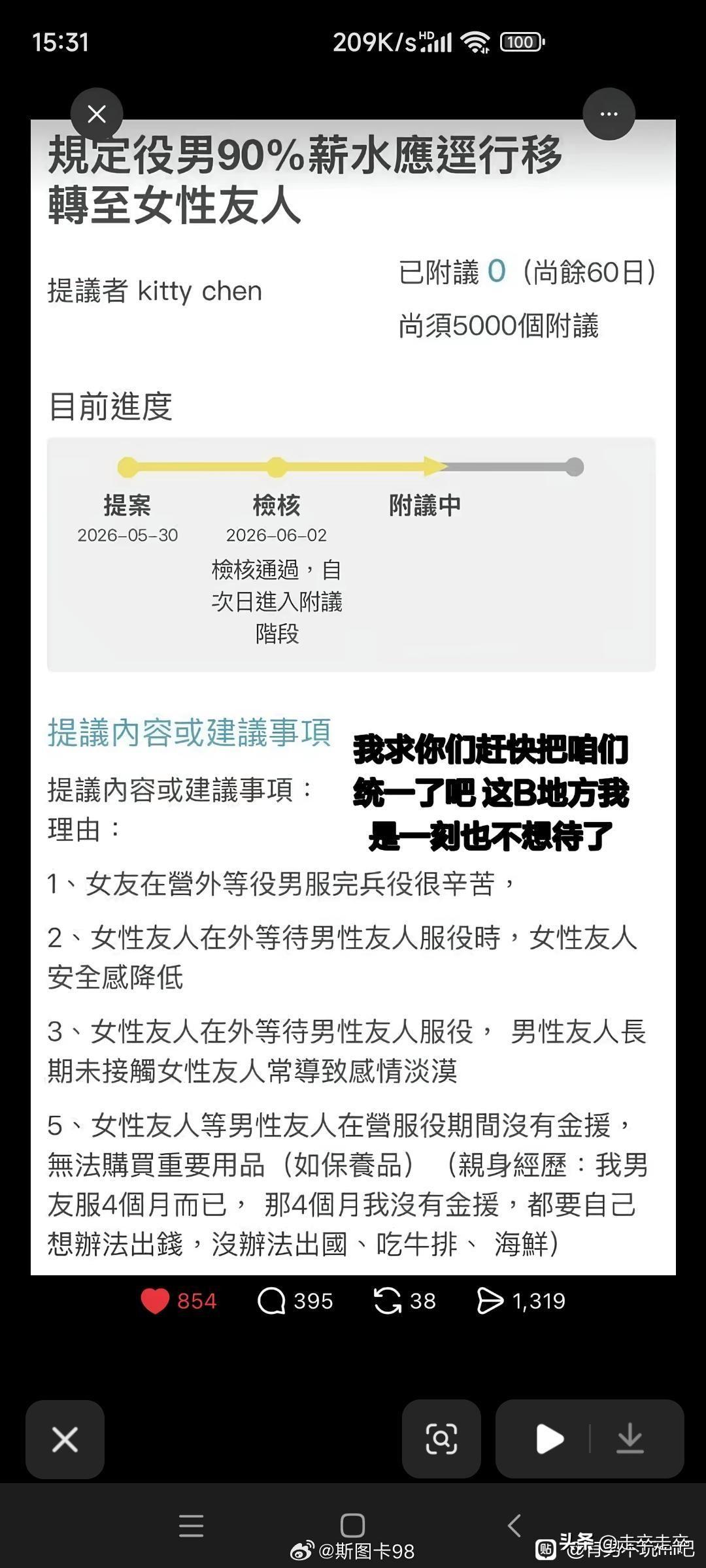 这是中国台湾地区的一项公开提案，岛内的⭕⭕们也挺厉害呀🥹
提案人kitty c