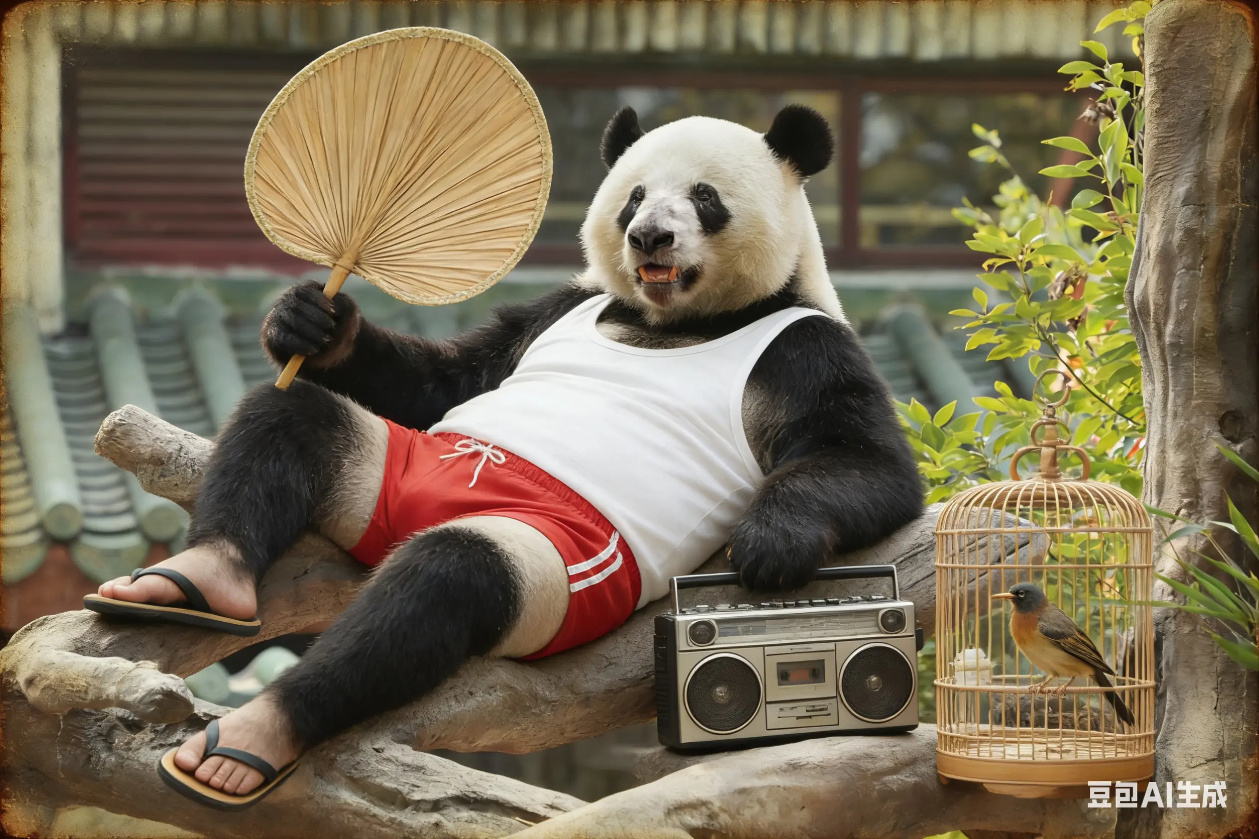 星一：豆包，你可唔可以俾翻对熊猫脚俾我？（想帮星一整90年代阿伯形象...