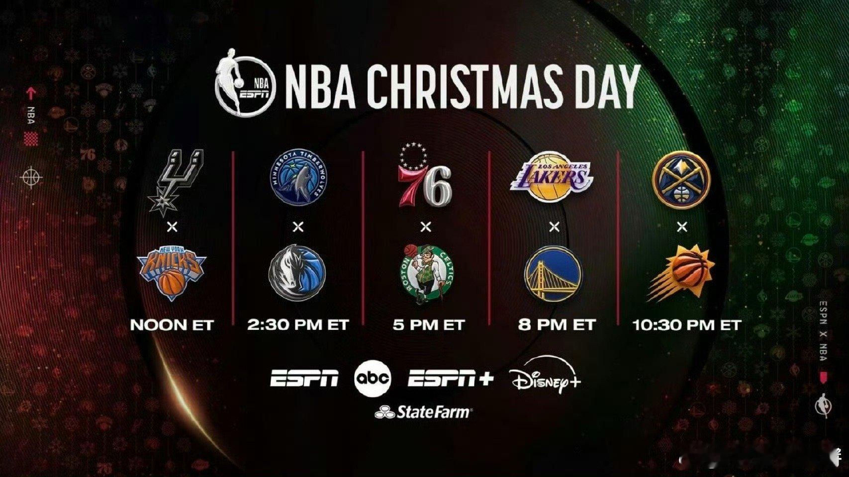 NBA圣诞大战 来吧，一场饕餮盛宴……说一下你支持的球队和球星！ 