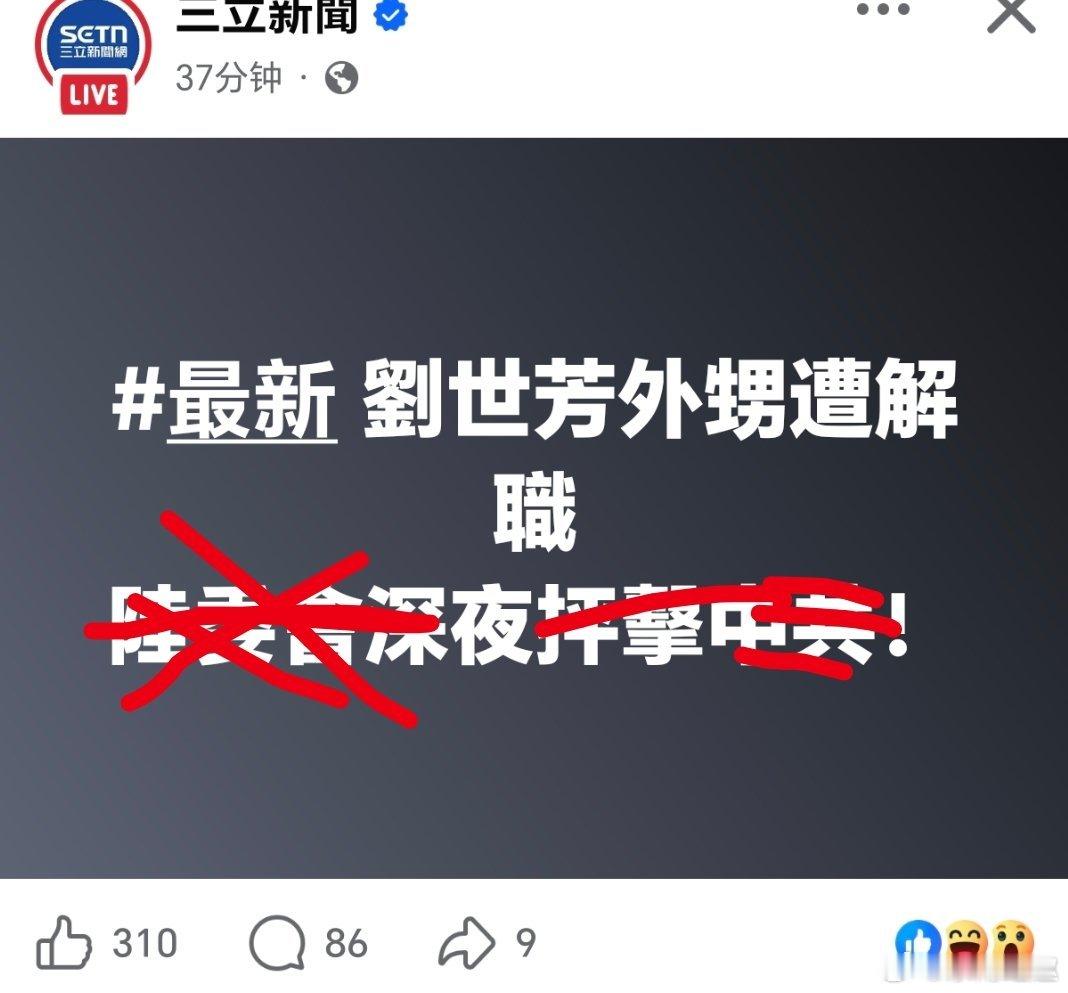 台湾 蛙急啦……解除台独刘世芳亲属全部职务