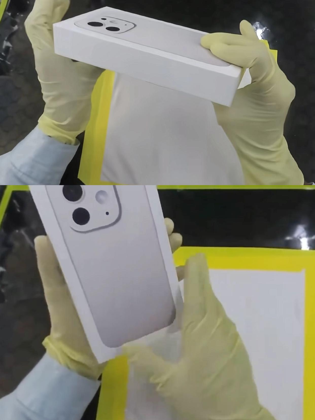 网传一段工厂在检查疑似iPhone18标准版包装的视频，可以看到苹果18的设计变