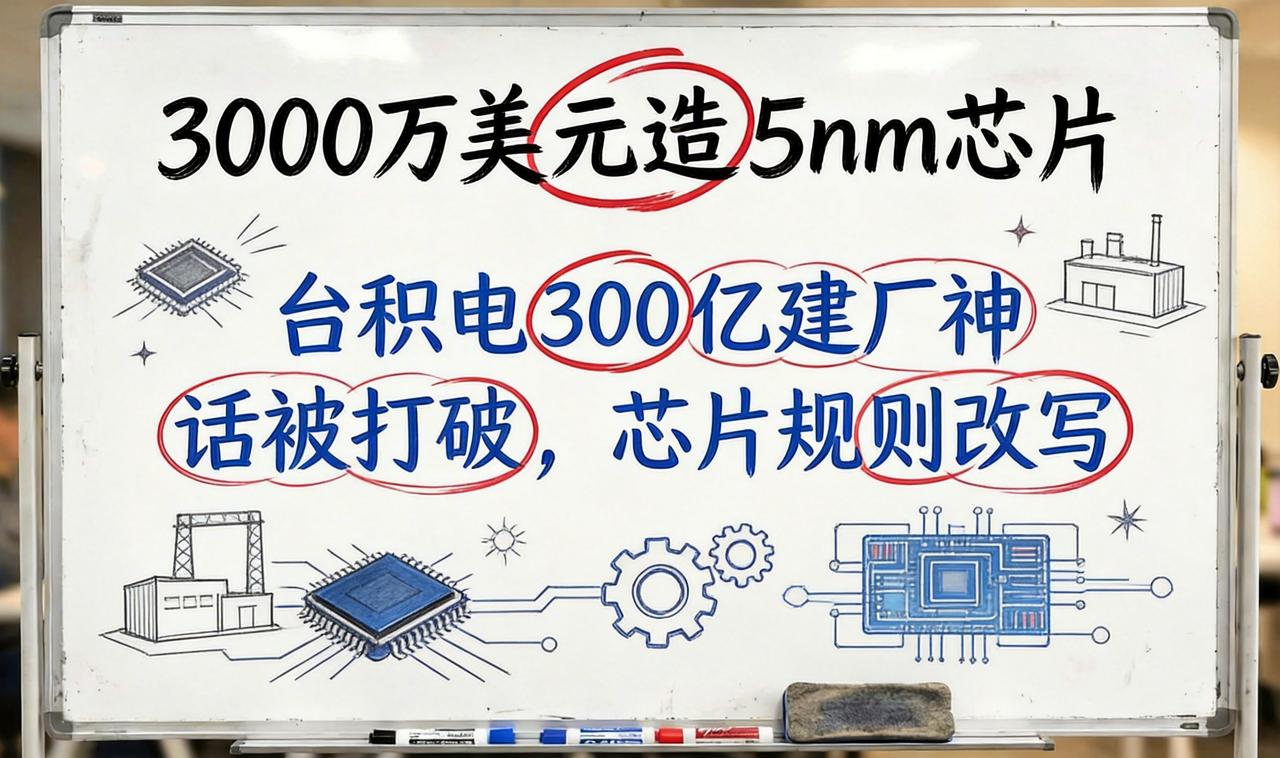 💰 疯了！3000万美元就能造5nm芯片厂？台积电要失业？

台积电建一个5n