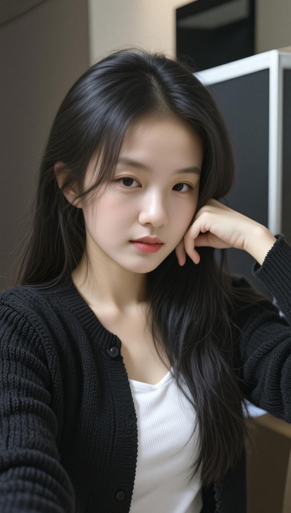 AI居家低饱和自拍