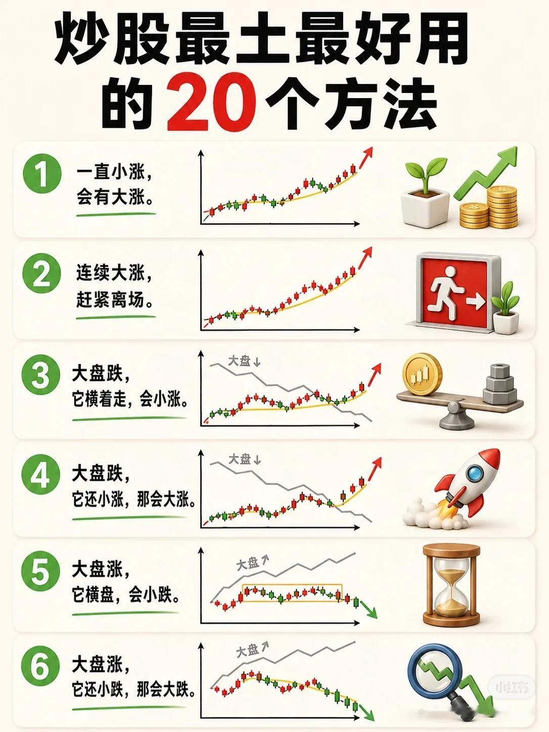 💡 炒股最土但最好用的20个实战方法，建议收藏反复看！

很多复杂的指标不如这
