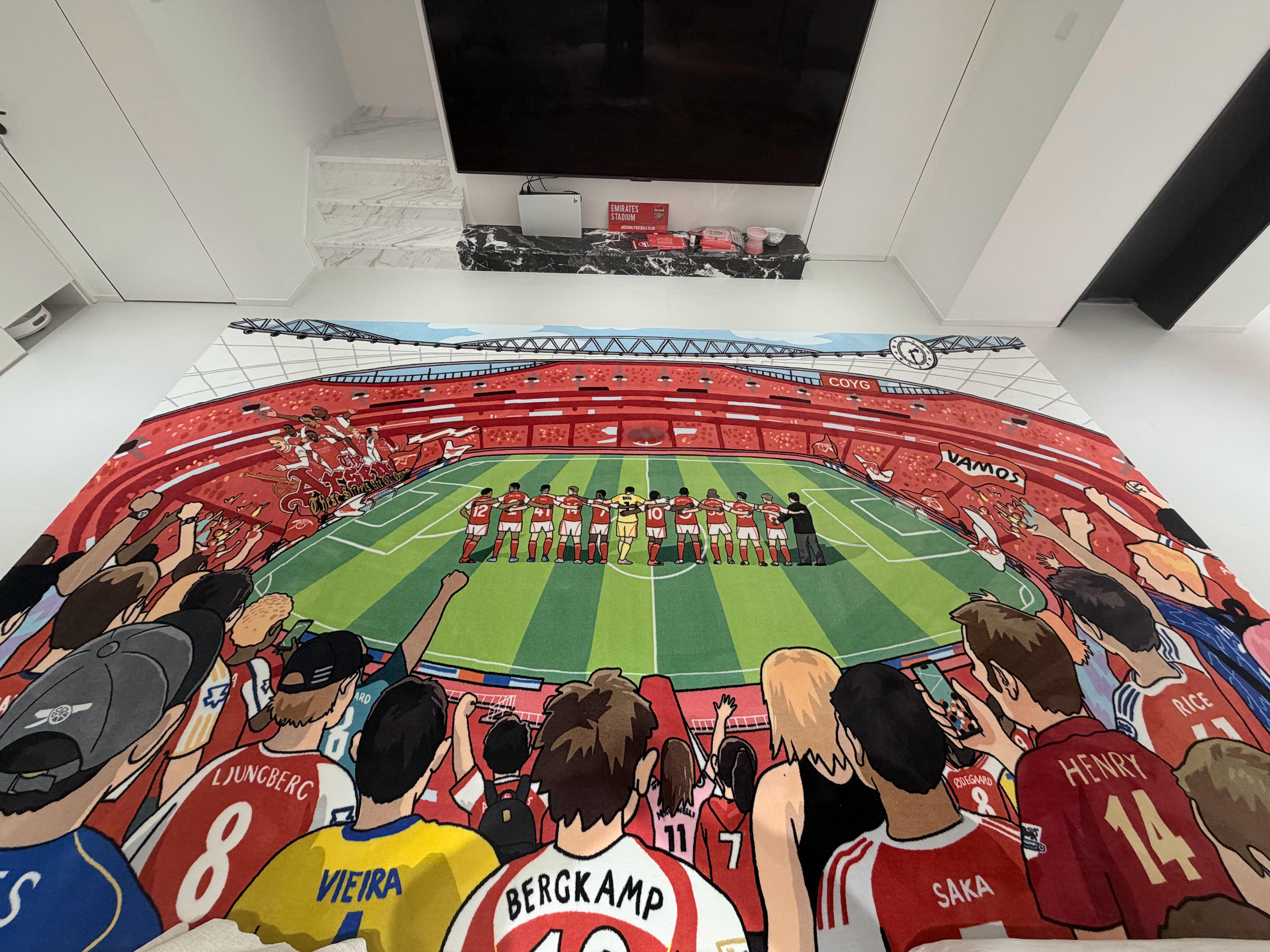 大地毯终于做好了每次看球等于置身酋长球场阿森纳阿森纳