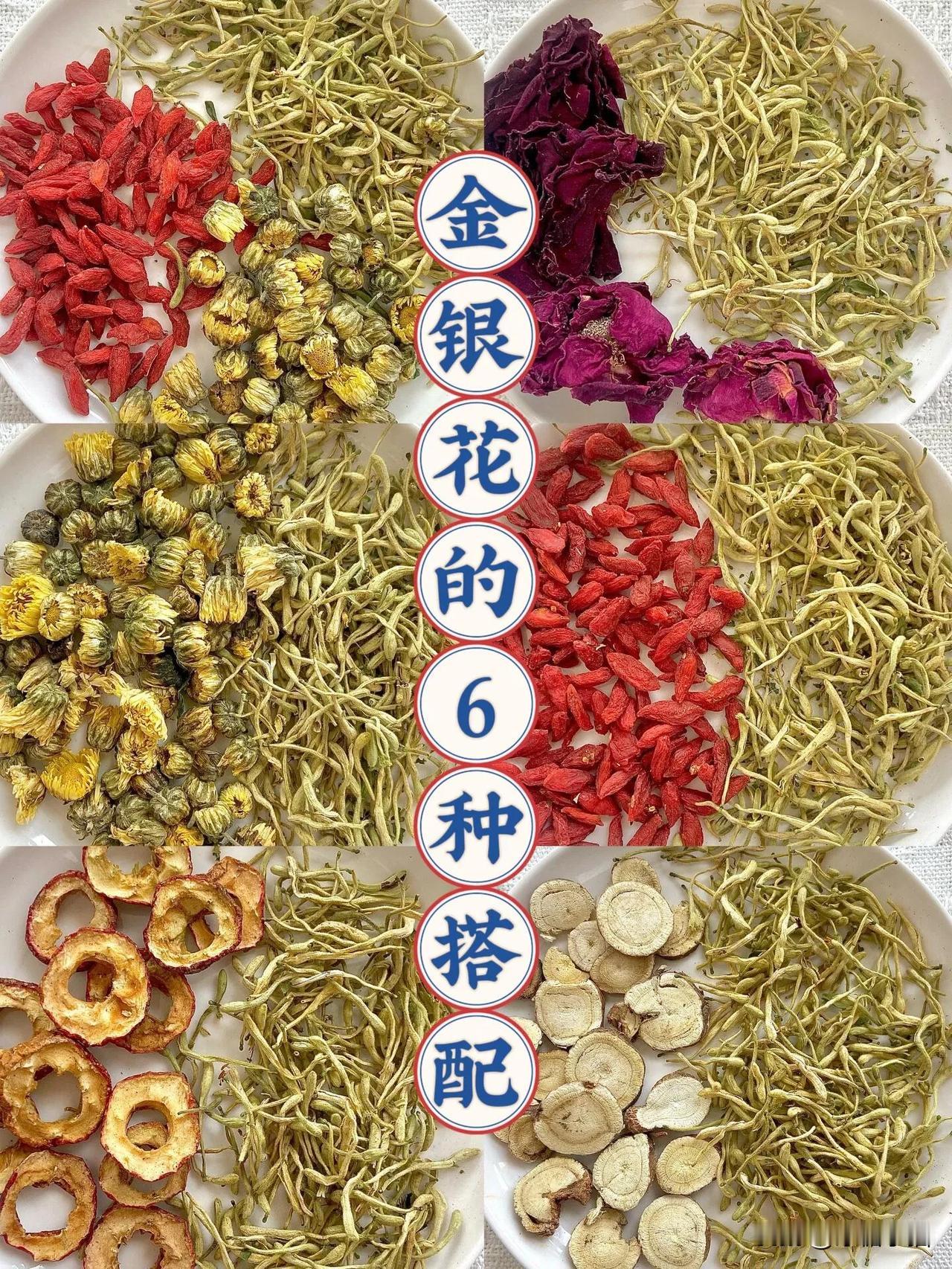 大家都认识金银花，是祛🔥的好手👌👌清清热气、内火，今天分享6⃣️款金银花的