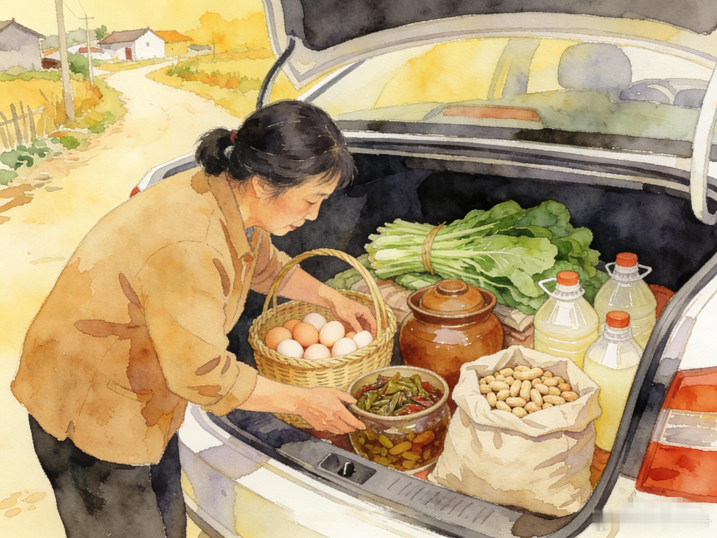 全国妈妈的统一夜晚儿行千里母担忧，带回来的土特产吃了吗？老母亲惦记的从不是礼物贵