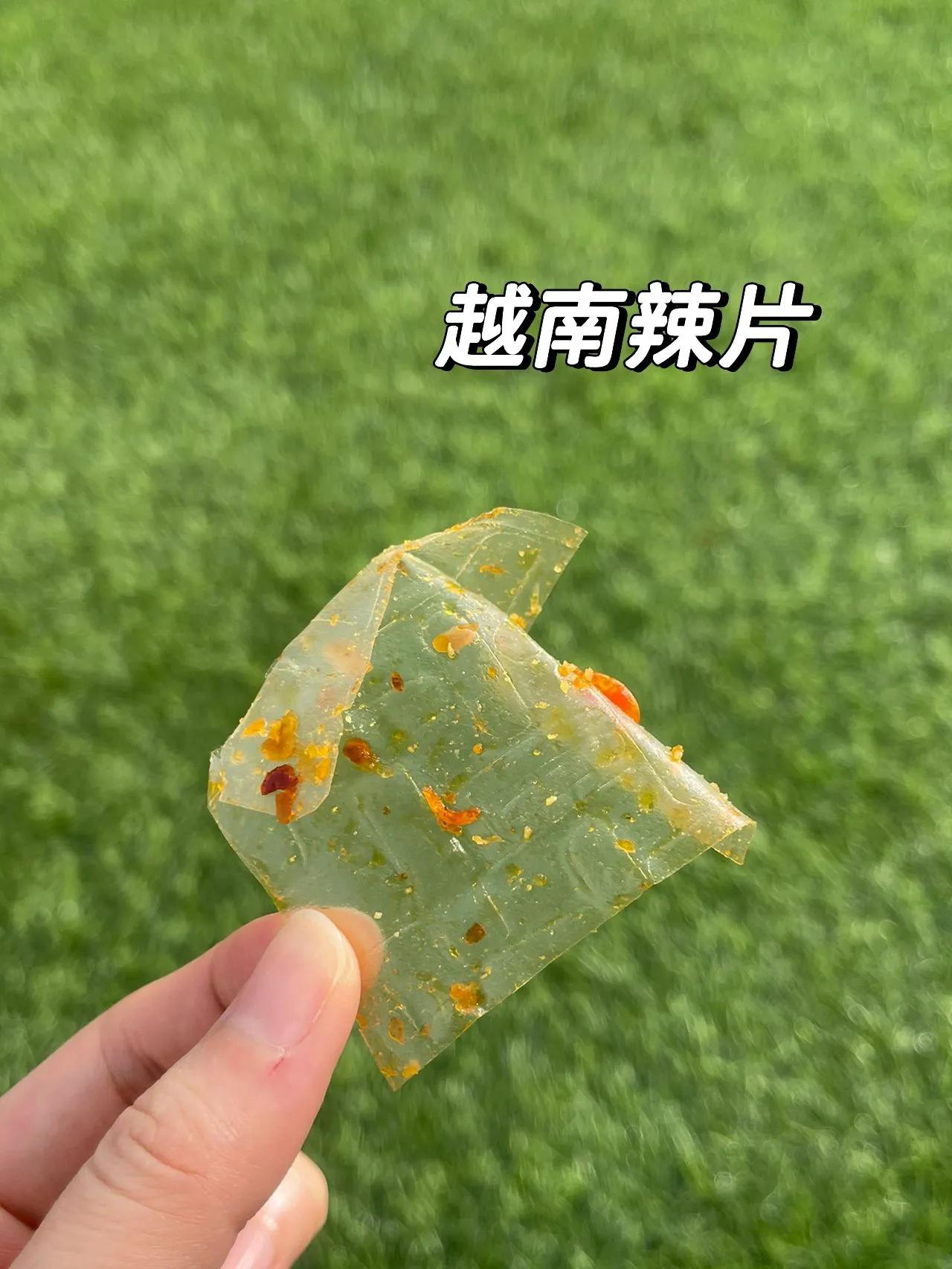 越南的小吃真的都好稀奇古怪…这个叫越南辣片，口感好神奇!还蛮好吃的
      