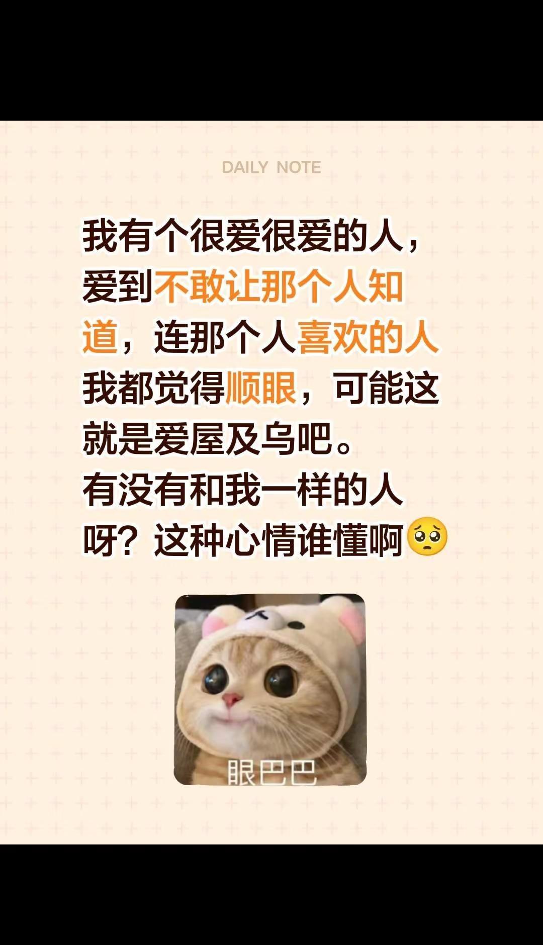 我有个很爱很爱的人，爱到不敢让那个人知道，连那个人喜欢的人我都觉得顺眼，可能这就
