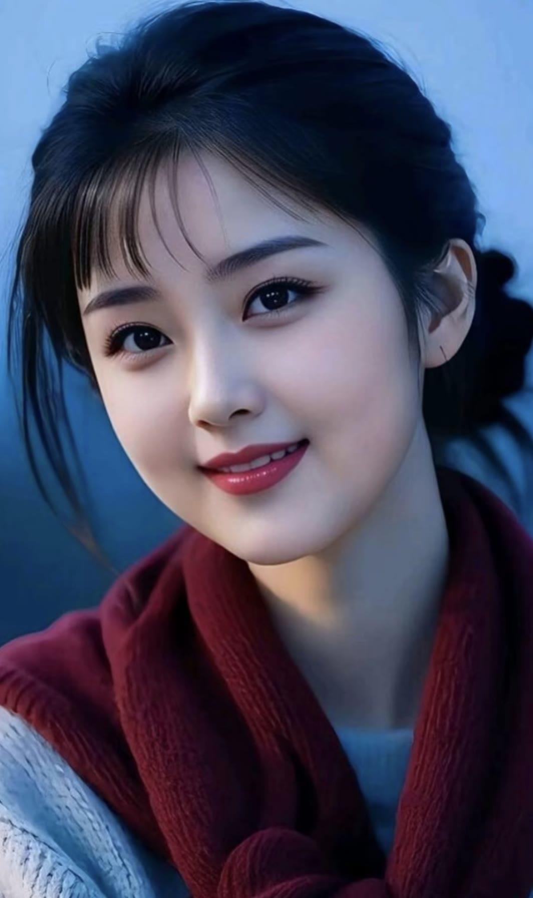 冬日暖阳下的温柔微笑😊