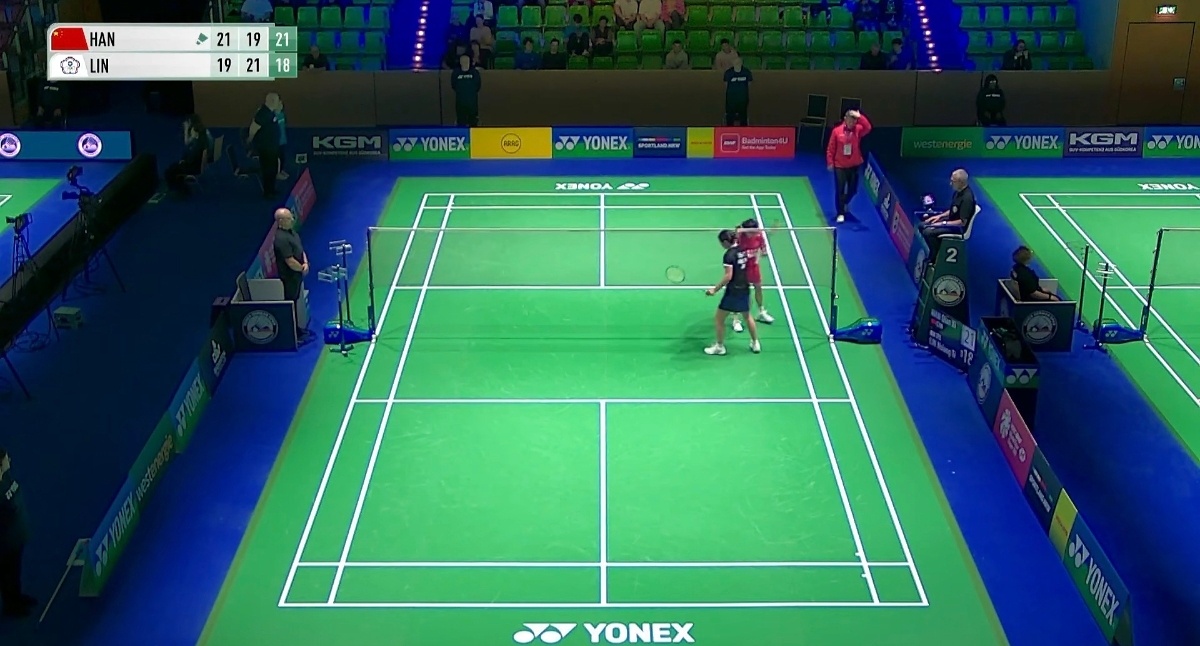 韩千禧🇨🇳 21-19、19-21、21-18 林湘缇下轮对手：杨佳敏🇸?