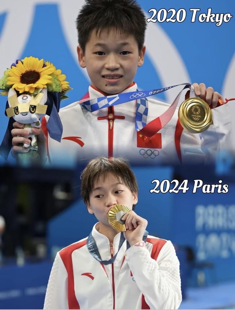 全红婵：
5次世界冠军的＂天才少女＂

在女子10米台的浩瀚星空中，
全红婵的名
