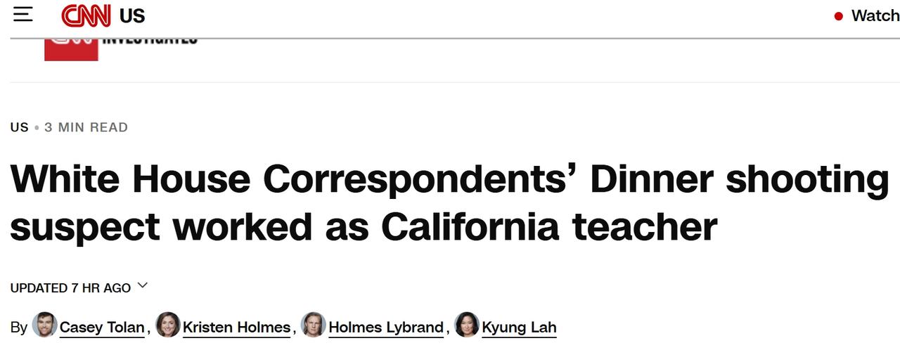 是什么让一名教师举起了枪？：白宫记者会枪手身份揭秘
美国执法部门已确认，涉嫌在周