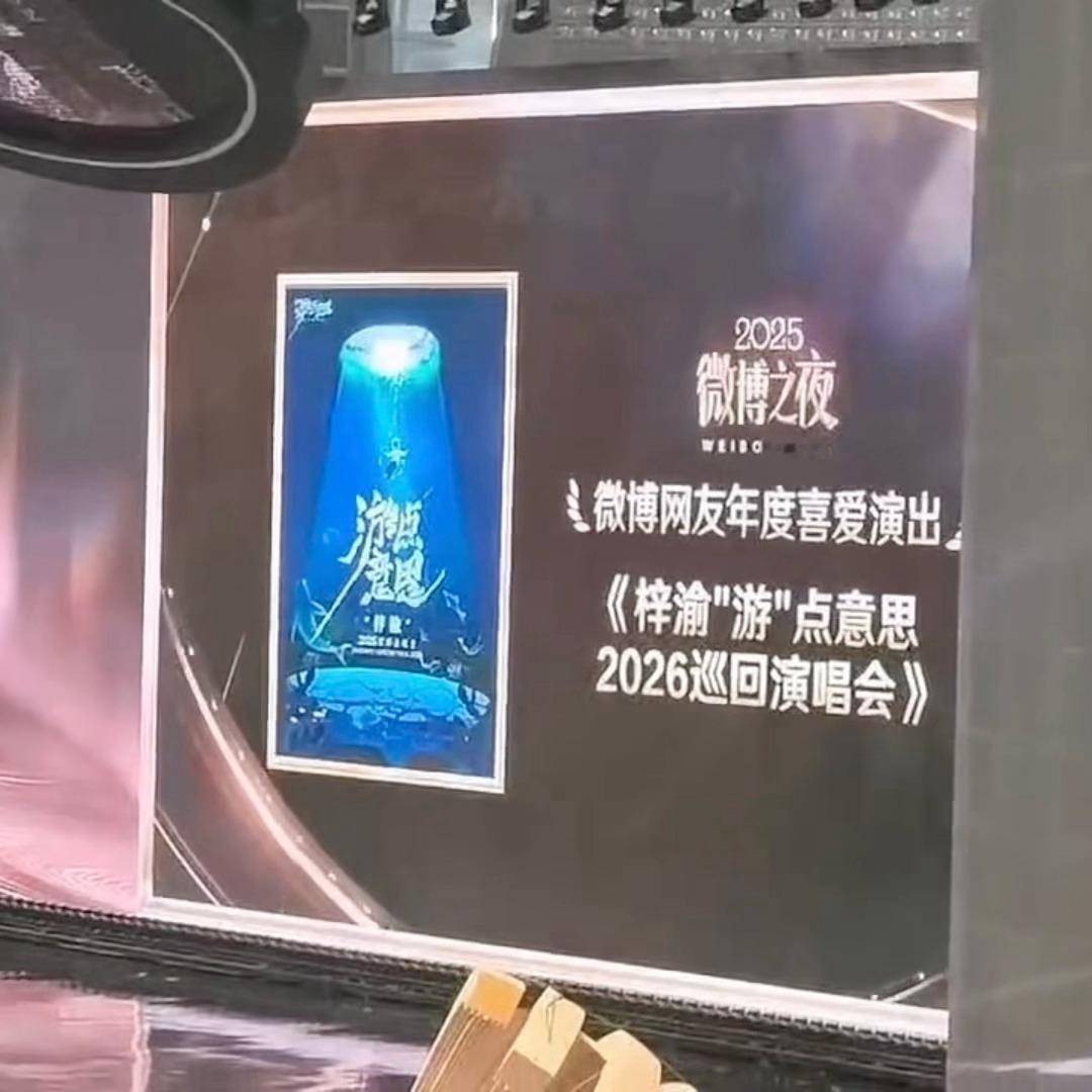 微博网友年度喜爱演出第一：梓渝游点意思演唱会微博网友年度喜爱音乐第一：梓渝《下一