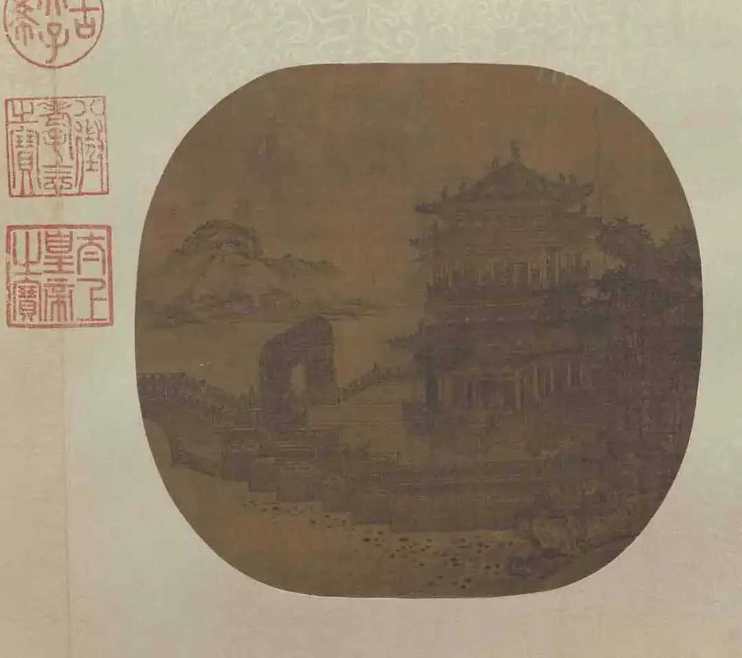元 夏永界画。夏永（生卒年不详），字明远，钱塘（今浙江杭州）人，元代界画名家。其