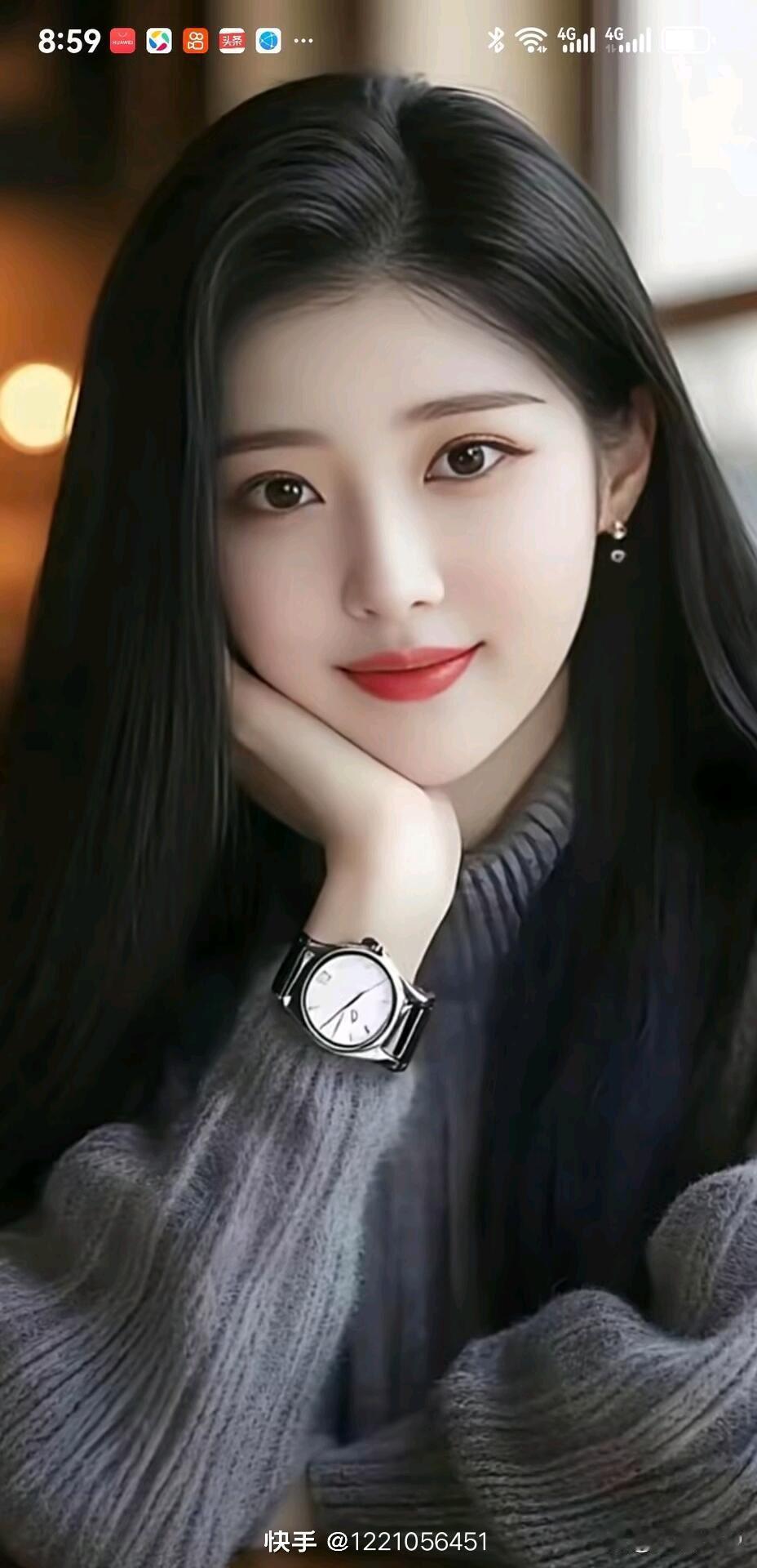 温柔甜美的少女，黑白配穿搭，简约优雅。