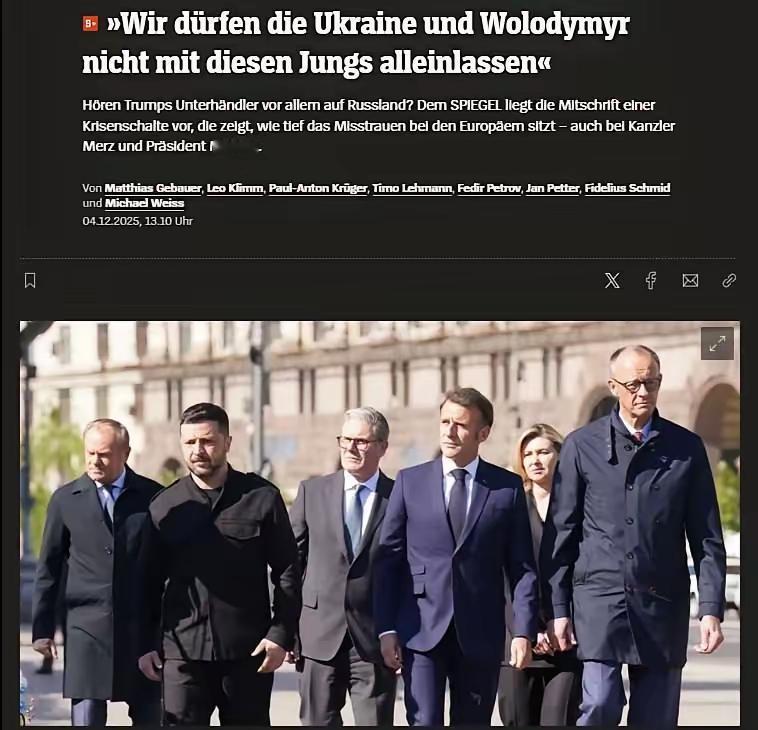 【虚情假意】
​德国《明镜》杂志指出，多个欧洲国家的领导人向乌克兰总统泽连斯基发