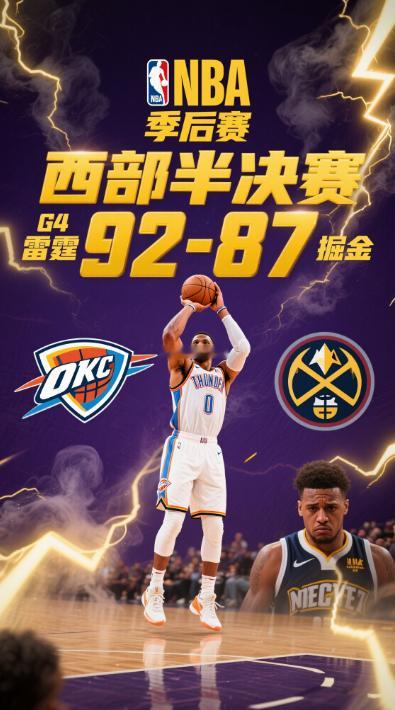 三分狂打铁！5月12日，NBA 季后赛西部半决赛G4，掘金继续主场迎战雷霆。上一